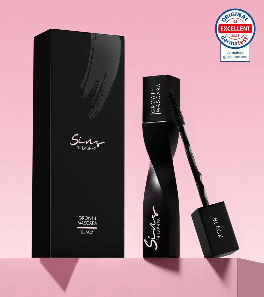 Sins 'N Lashes Vitamin Growth Mascara Black 14 ml – Siyah Bakım Maskarası