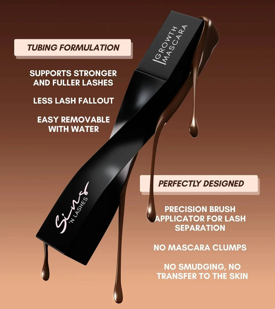 Sins 'N Lashes Vitamin Growth Mascara Black 14 ml – Siyah Bakım Maskarası
