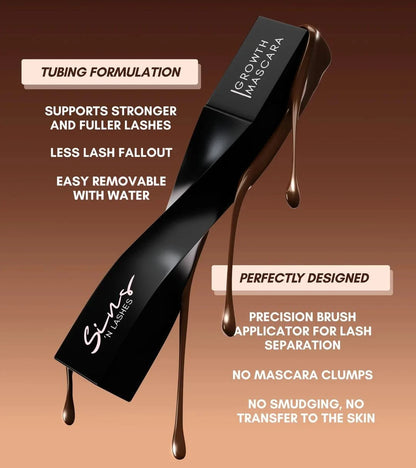 Sins 'N Lashes Vitamin Growth Mascara Black 14 ml – Siyah Bakım Maskarası